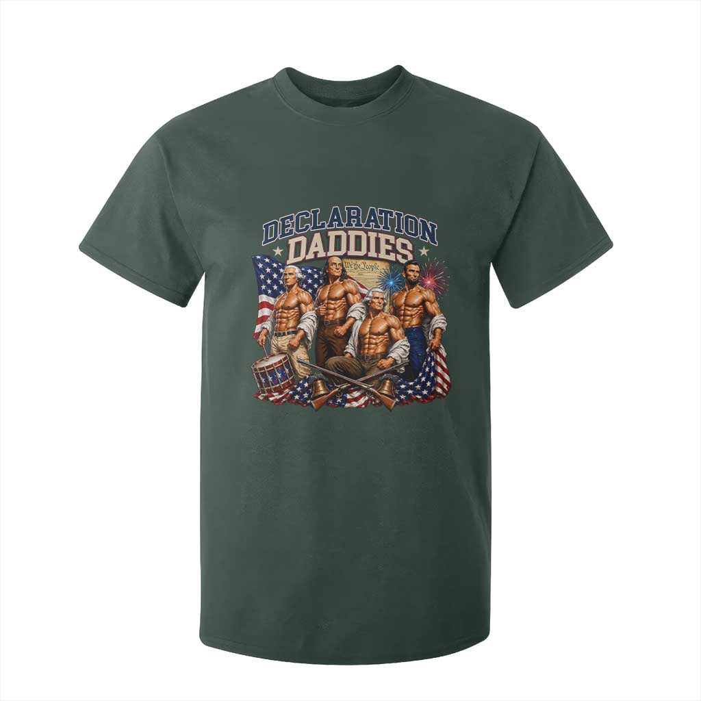1776 America Declaration Daddies Patriotic T Shirt For Kid Funny Buff Founding Fathers Muscular Patriots