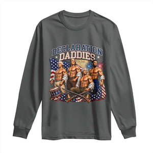 1776 America Declaration Daddies Patriotic Long Sleeve Shirt Funny Buff Founding Fathers Muscular Patriots