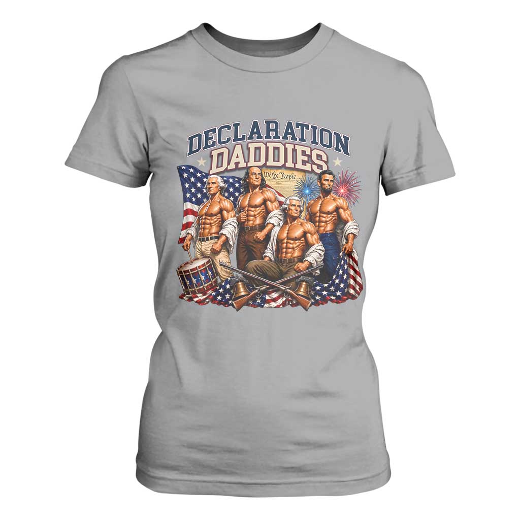 1776 America Declaration Daddies Patriotic T Shirt For Women Funny Buff Founding Fathers Muscular Patriots