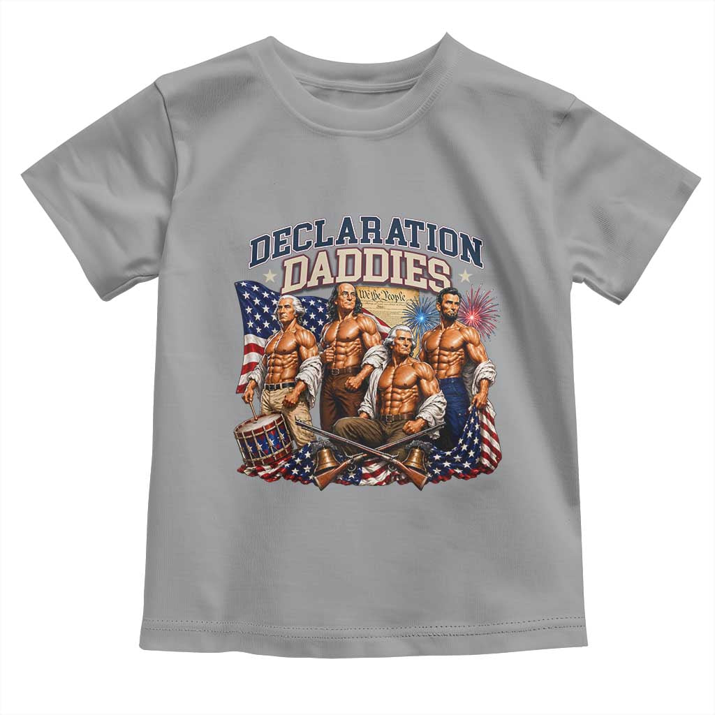 1776 America Declaration Daddies Patriotic Toddler T Shirt Funny Buff Founding Fathers Muscular Patriots