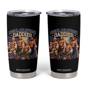 1776 America Declaration Daddies Patriotic Tumbler Cup Funny Buff Founding Fathers Muscular Patriots