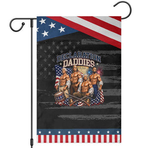 1776 America Declaration Daddies Patriotic Garden Flag Funny Buff Founding Fathers Muscular Patriots