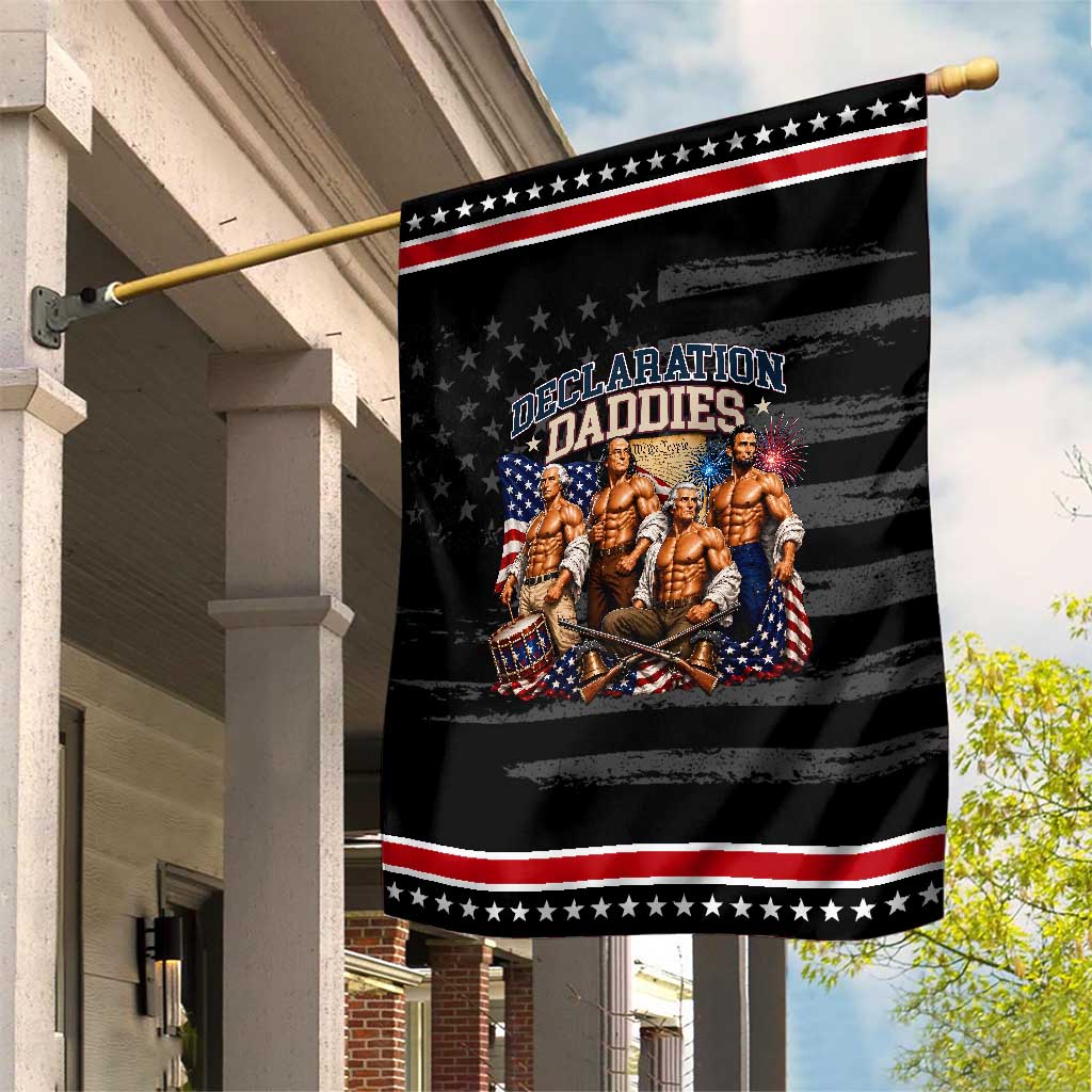 1776 America Declaration Daddies Patriotic Garden Flag Funny Buff Founding Fathers Muscular Patriots