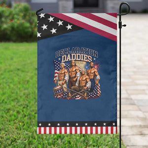 1776 America Declaration Daddies Patriotic Garden Flag Funny Buff Founding Fathers Muscular Patriots