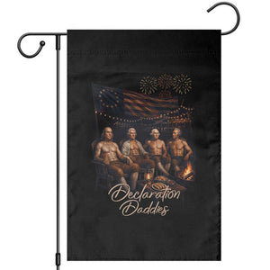 Declaration Daddies Campfire Gathering Graphic Garden Flag Shirtless Founding Fathers Patriotic Summer 4th of July Celebration