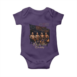 Declaration Daddies Campfire Gathering Graphic Baby Onesie Shirtless Founding Fathers Patriotic Summer 4th of July Celebration