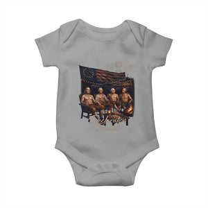 Declaration Daddies Campfire Gathering Graphic Baby Onesie Shirtless Founding Fathers Patriotic Summer 4th of July Celebration