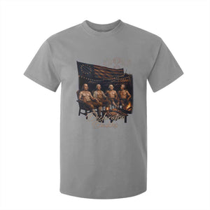 Declaration Daddies Campfire Gathering Graphic T Shirt For Kid Shirtless Founding Fathers Patriotic Summer 4th of July Celebration
