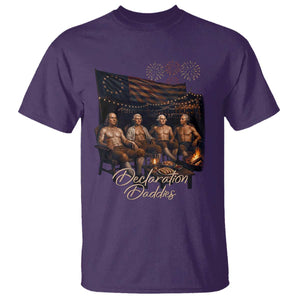 Declaration Daddies Campfire Gathering Graphic T Shirt Shirtless Founding Fathers Patriotic Summer 4th of July Celebration