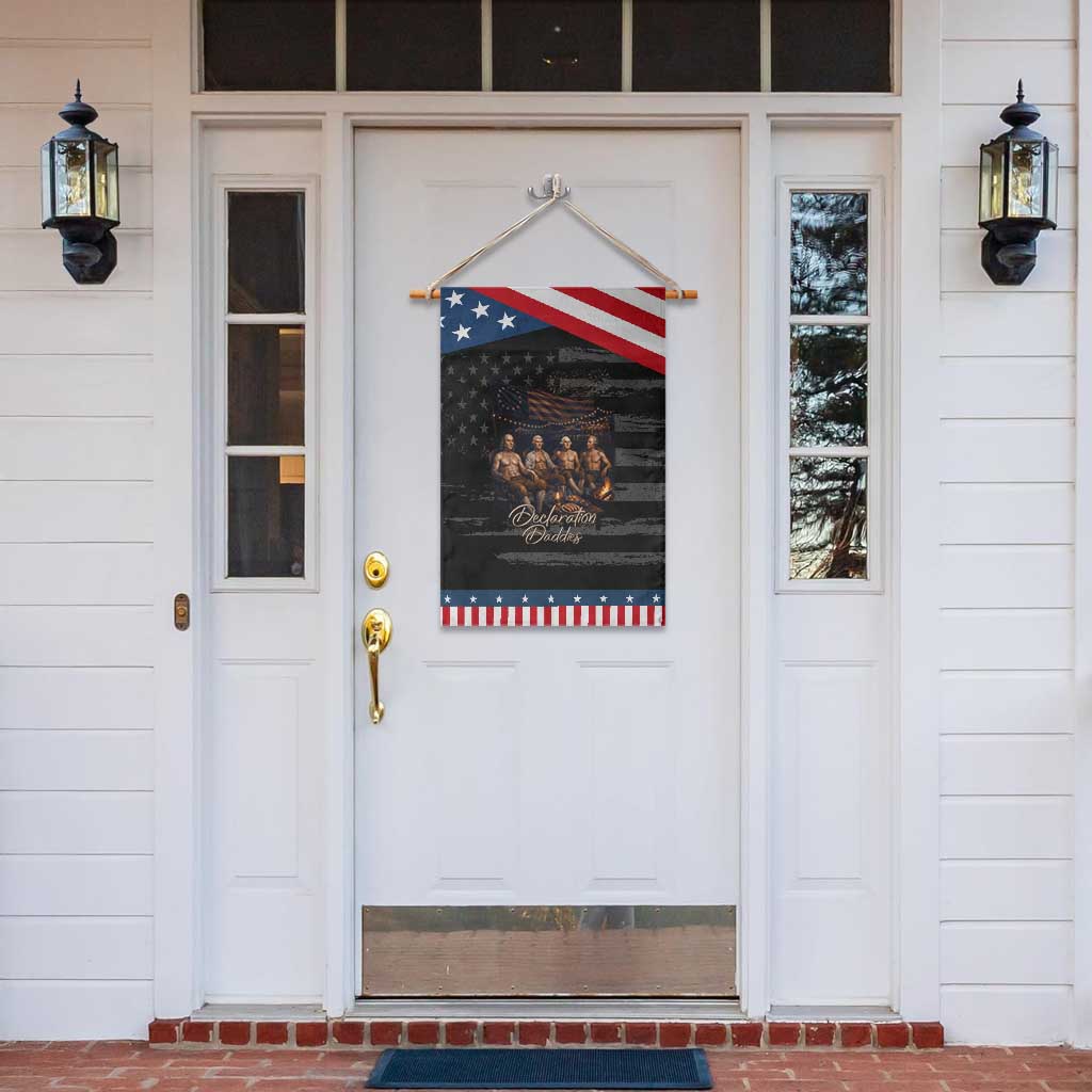Declaration Daddies Campfire Gathering Graphic Patriotic Garden Flag Shirtless Founding Fathers Summer 4th of July Celebration