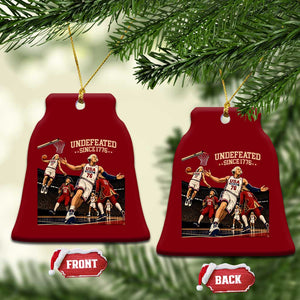 Undefeated Since 1776 George Washington Basketball Ceramic Ornament Funny USA Dream Team Founding Fathers Slam Dunk Patriotic Sports