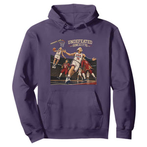 Undefeated Since 1776 George Washington Basketball Hoodie Funny USA Dream Team Founding Fathers Slam Dunk Patriotic Sports