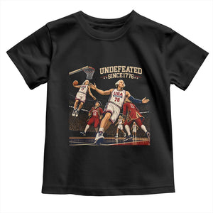 Undefeated Since 1776 George Washington Basketball Toddler T Shirt Funny USA Dream Team Founding Fathers Slam Dunk Patriotic Sports