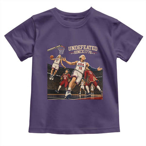Undefeated Since 1776 George Washington Basketball Toddler T Shirt Funny USA Dream Team Founding Fathers Slam Dunk Patriotic Sports
