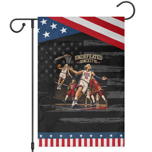 Undefeated Since 1776 George Washington Basketball Patriotic Garden Flag Funny USA Dream Team Founding Fathers Slam Dunk Sports