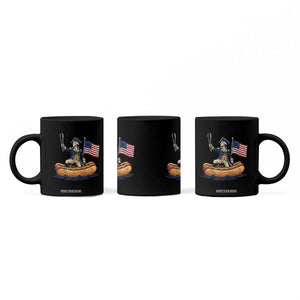 George Washington Crossing The Delaware on Hot Dog Boat Coffee Mug Funny BBQ Party 4th of July Graphic
