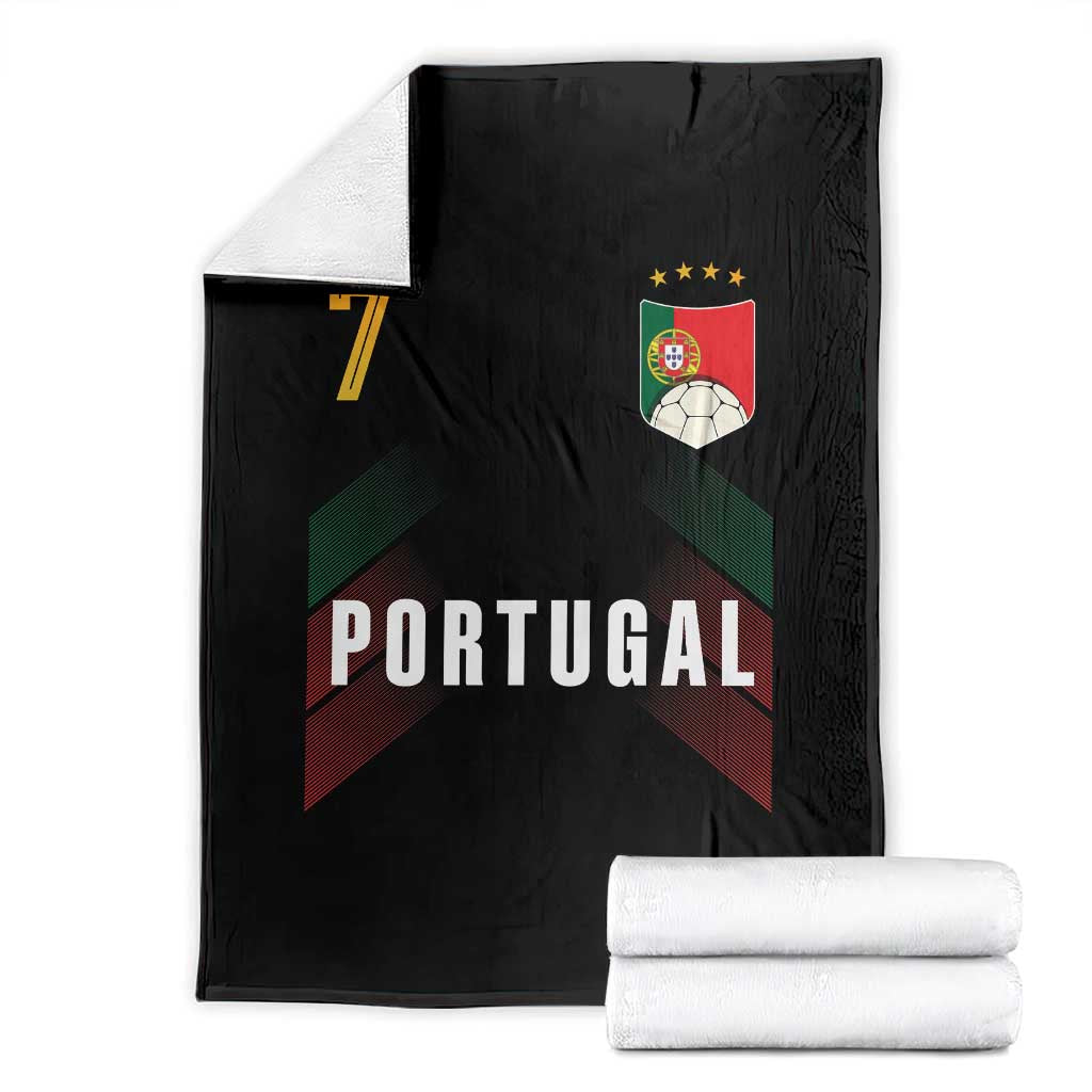 Portugal Soccer Fans Graphic Jersey Style Throw Blanket Proud Portuguese Football Lover
