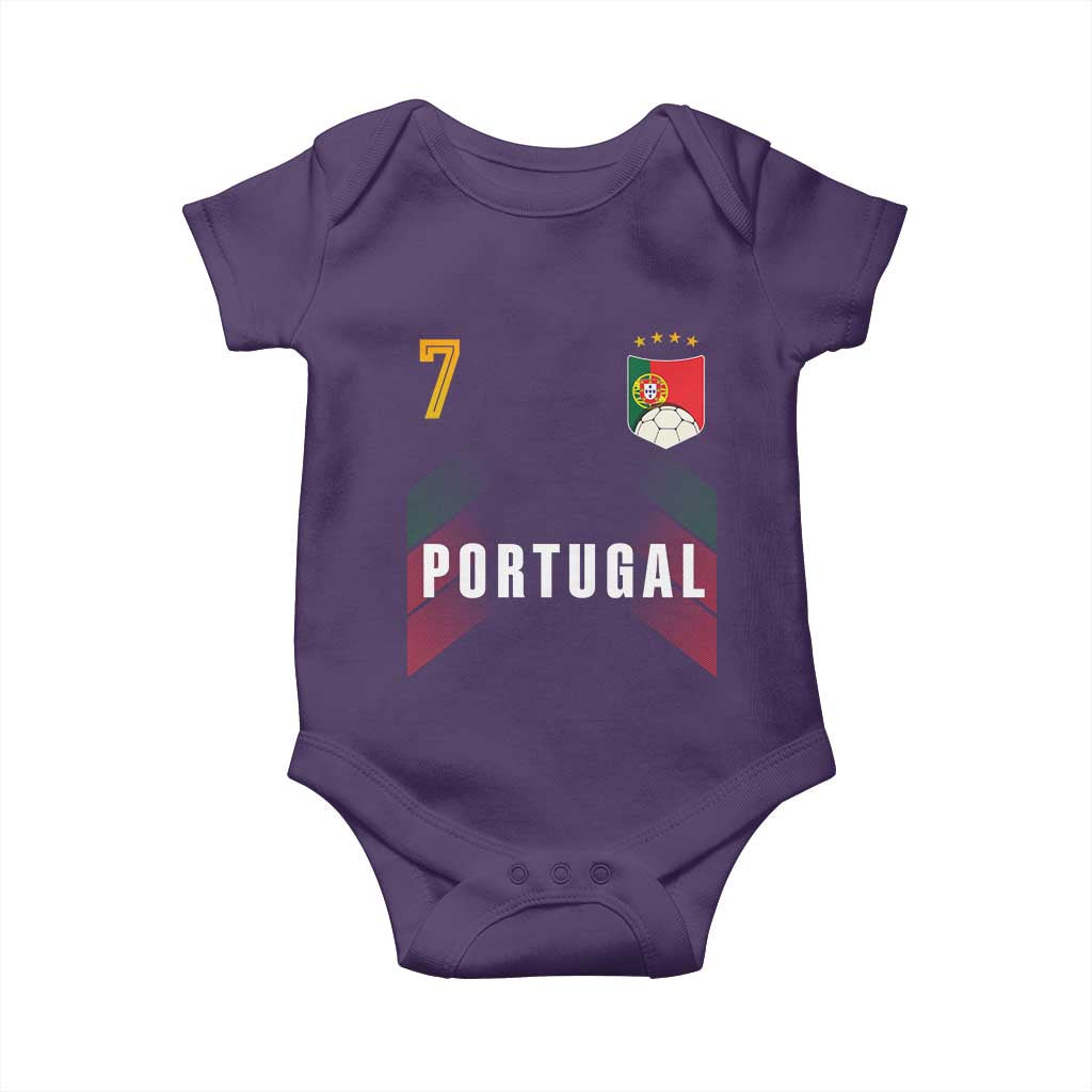 Portugal Soccer Fans Graphic Jersey Style Baby Onesie Proud Portuguese Football Lover