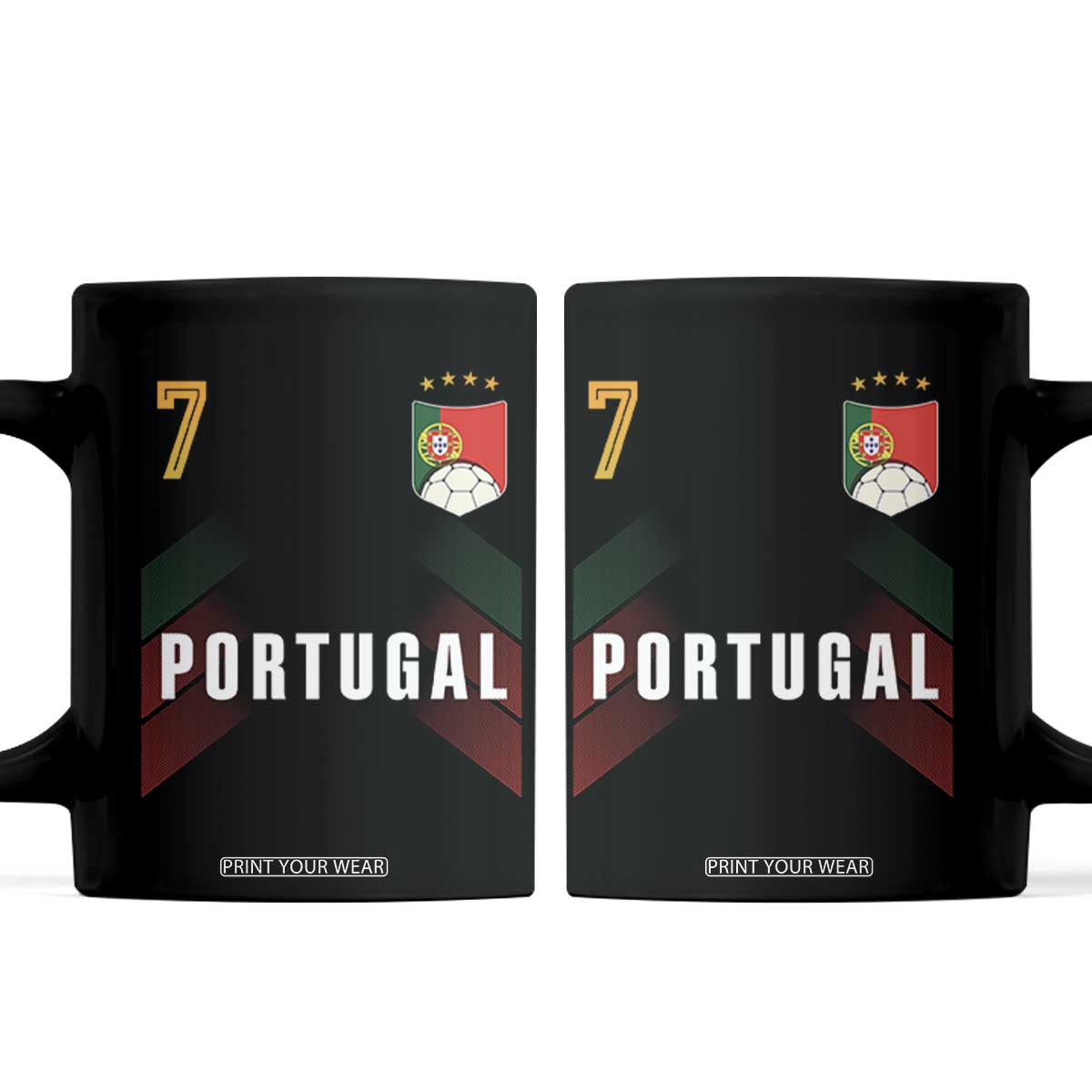 Portugal Soccer Fans Graphic Jersey Style Coffee Mug Proud Portuguese Football Lover