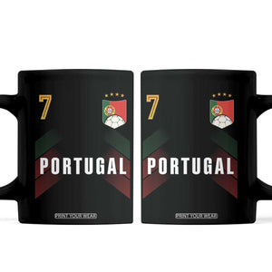 Portugal Soccer Fans Graphic Jersey Style Coffee Mug Proud Portuguese Football Lover