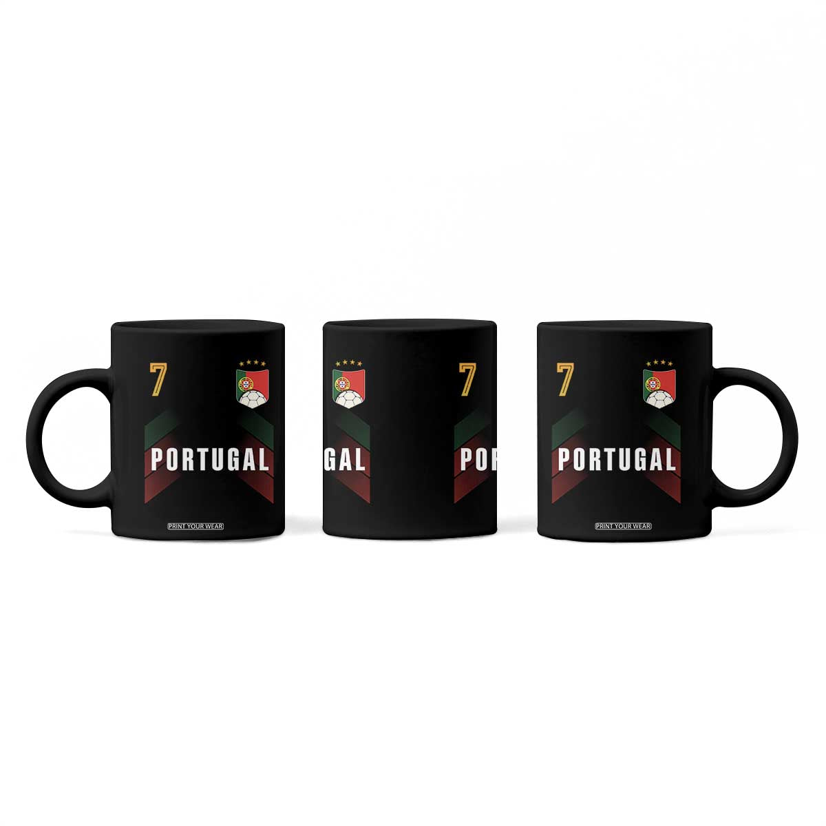 Portugal Soccer Fans Graphic Jersey Style Coffee Mug Proud Portuguese Football Lover