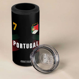 Portugal Soccer Fans Graphic Jersey Style 4 in 1 Can Cooler Tumbler Proud Portuguese Football Lover