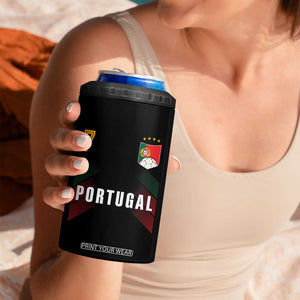 Portugal Soccer Fans Graphic Jersey Style 4 in 1 Can Cooler Tumbler Proud Portuguese Football Lover