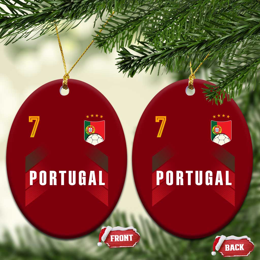 Portugal Soccer Fans Graphic Jersey Style Ceramic Ornament Proud Portuguese Football Lover