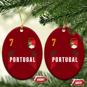 Portugal Soccer Fans Graphic Jersey Style Ceramic Ornament Proud Portuguese Football Lover