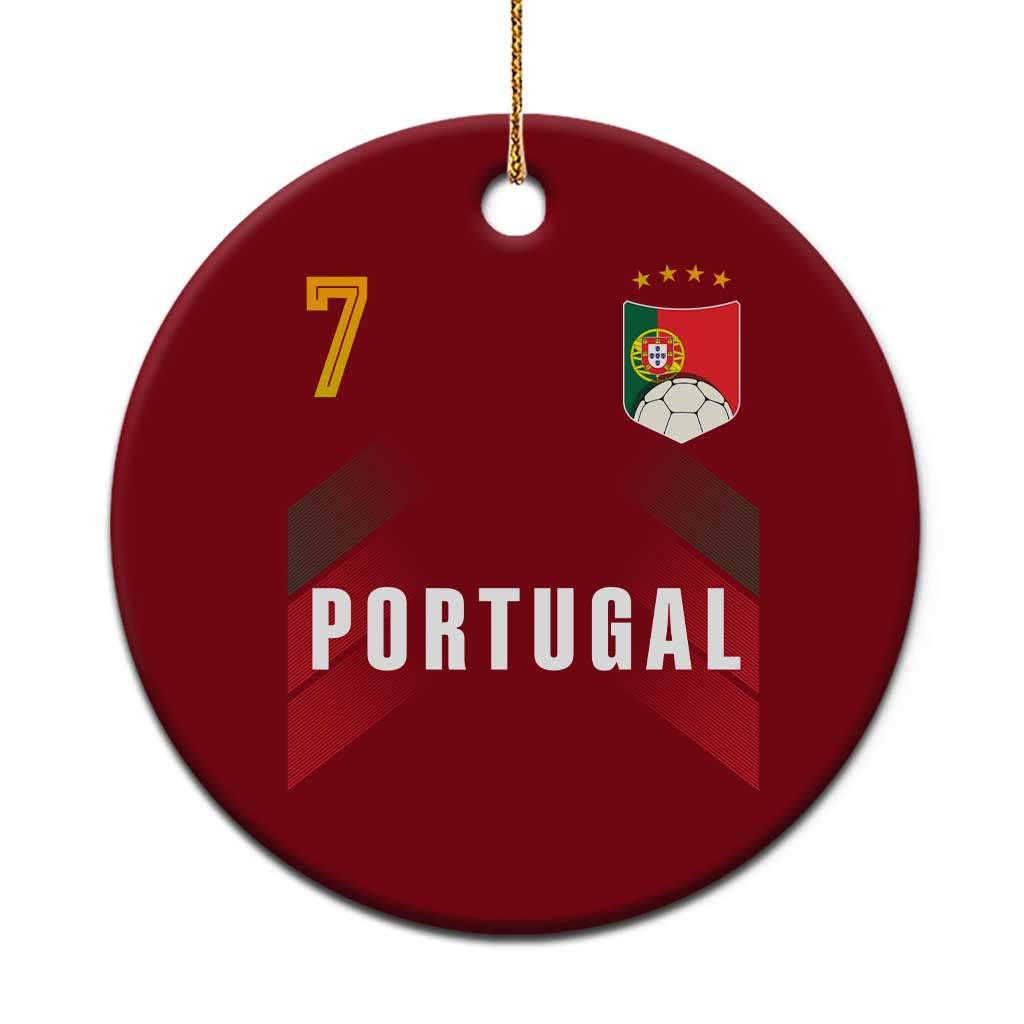 Portugal Soccer Fans Graphic Jersey Style Ceramic Ornament Proud Portuguese Football Lover TS02 1pc Red Print Your Wear