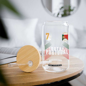 Portugal Soccer Fans Graphic Jersey Style Glass Can Proud Portuguese Football Lover