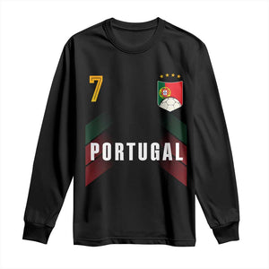 Portugal Soccer Fans Graphic Jersey Style Long Sleeve Shirt Proud Portuguese Football Lover