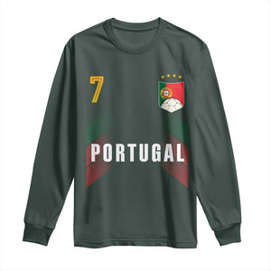 Portugal Soccer Fans Graphic Jersey Style Long Sleeve Shirt Proud Portuguese Football Lover