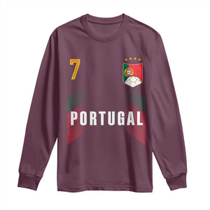 Portugal Soccer Fans Graphic Jersey Style Long Sleeve Shirt Proud Portuguese Football Lover