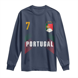 Portugal Soccer Fans Graphic Jersey Style Long Sleeve Shirt Proud Portuguese Football Lover