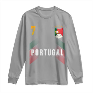Portugal Soccer Fans Graphic Jersey Style Long Sleeve Shirt Proud Portuguese Football Lover