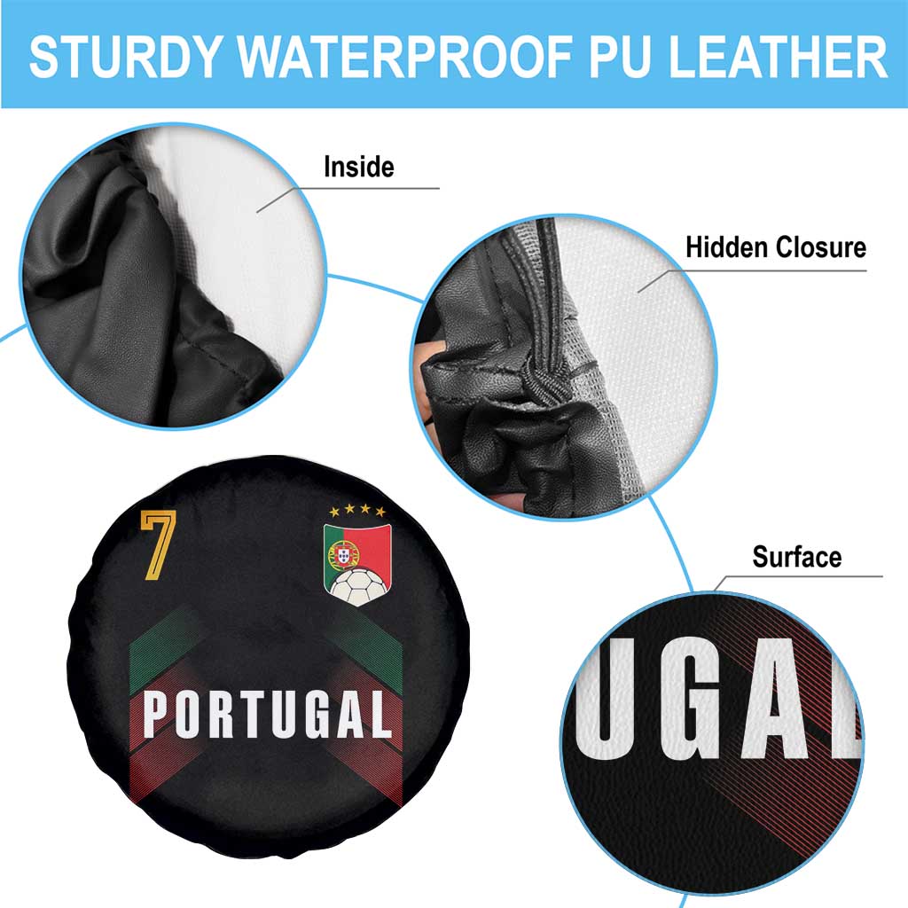 Portugal Soccer Fans Graphic Jersey Style Spare Tire Cover Proud Portuguese Football Lover