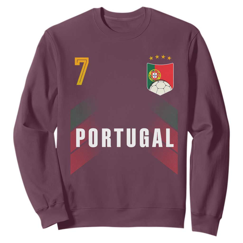 Portugal Soccer Fans Graphic Jersey Style Sweatshirt Proud Portuguese Football Lover
