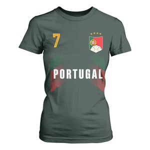Portugal Soccer Fans Graphic Jersey Style T Shirt For Women Proud Portuguese Football Lover