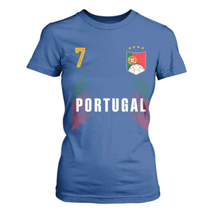 Portugal Soccer Fans Graphic Jersey Style T Shirt For Women Proud Portuguese Football Lover