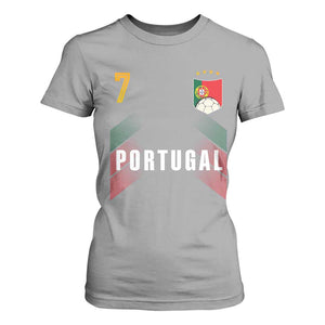 Portugal Soccer Fans Graphic Jersey Style T Shirt For Women Proud Portuguese Football Lover