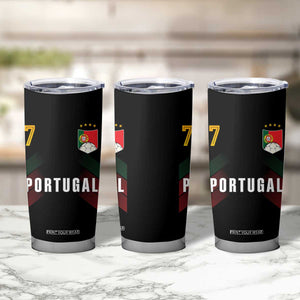 Portugal Soccer Fans Graphic Jersey Style Tumbler Cup Proud Portuguese Football Lover