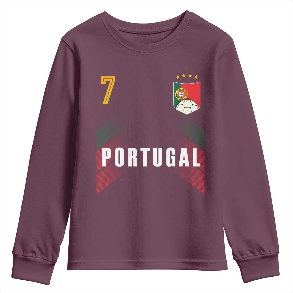 Portugal Soccer Fans Graphic Jersey Style Youth Sweatshirt Proud Portuguese Football Lover