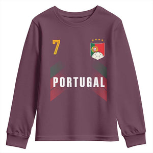 Portugal Soccer Fans Graphic Jersey Style Youth Sweatshirt Proud Portuguese Football Lover