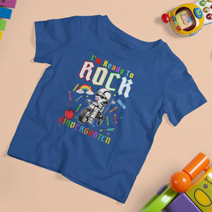 Cute Kindergarten Boy T Shirt For Kid I'm Ready To Rock Kinder 1st Day Of School TS02 Royal Blue Printyourwear