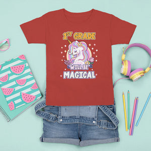 T Shirt For Kid First Grade Will Be Magical Cute Unicorn Rock 1st Grade Girl TS02 Printyourwear