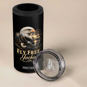 Fly Free Jackie Big Bear Bald Eagle Memorial 4 in 1 Can Cooler Tumbler California Valley Sunset Forest Nature Graphic TS02 Print Your Wear
