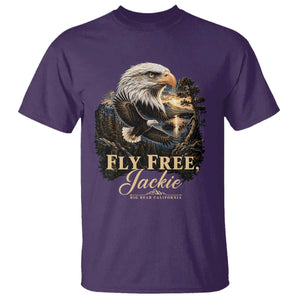 Fly Free Jackie Big Bear Bald Eagle Memorial T Shirt California Valley Sunset Forest Nature Graphic TS02 Purple Print Your Wear