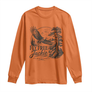 Fly Free Jackie Vintage Etching Soaring Eagle Long Sleeve Shirt Big Bear Lake Wilderness Graphic TS02 Orange Print Your Wear