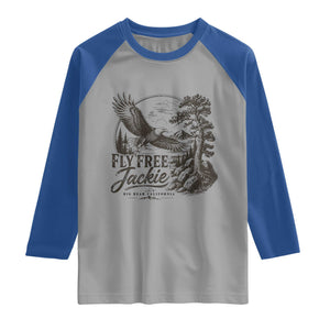 Fly Free Jackie Vintage Etching Soaring Eagle Raglan Shirt Big Bear Lake Wilderness Graphic TS02 Sport Gray Royal Print Your Wear